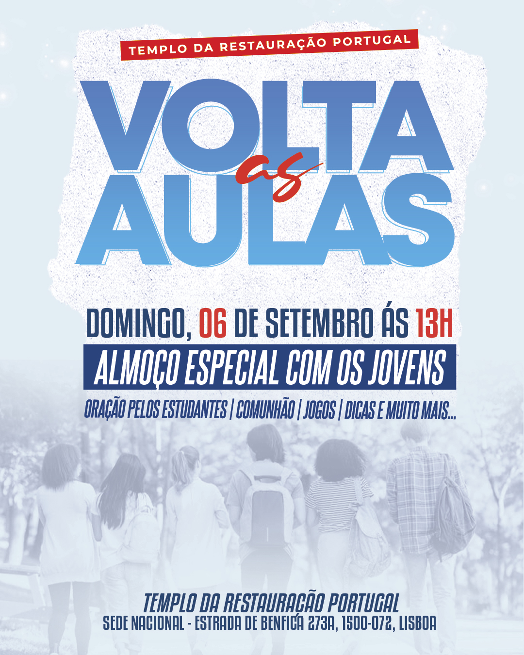 Almoço Especial de Jovens - Volta às Aulas