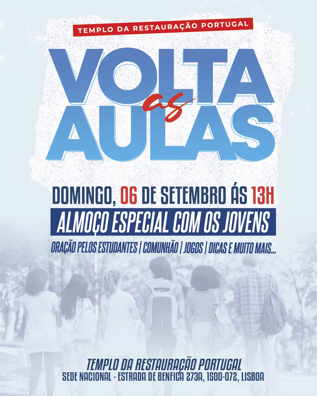 Almoço Especial de Jovens - Volta às Aulas